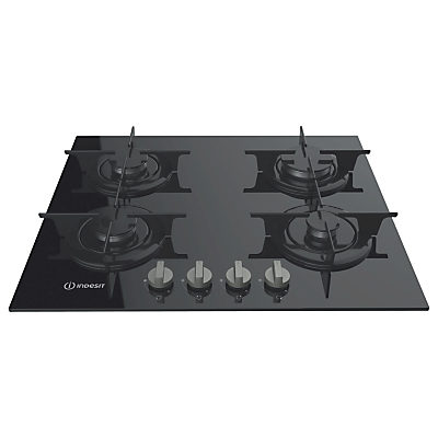 Indesit Aria PR642IBK Built-In Gas Hob, Black